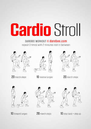 cardio stroll workout lower